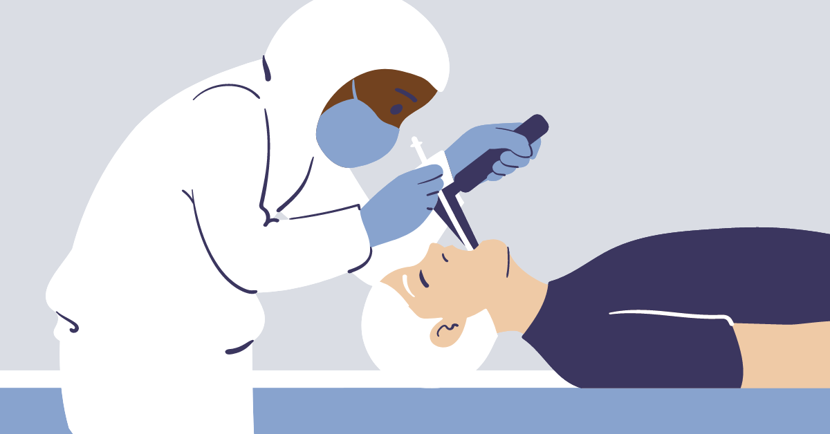 endotracheal intubation vector illustration