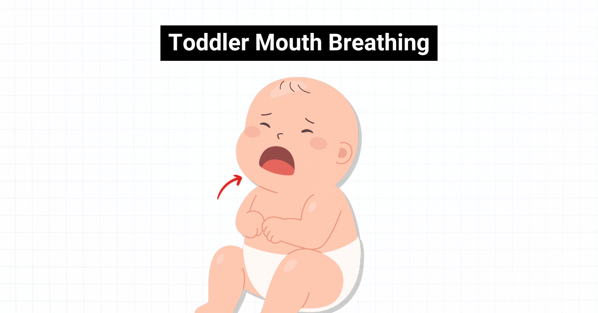 Toddler Mouth Breathing Illustration