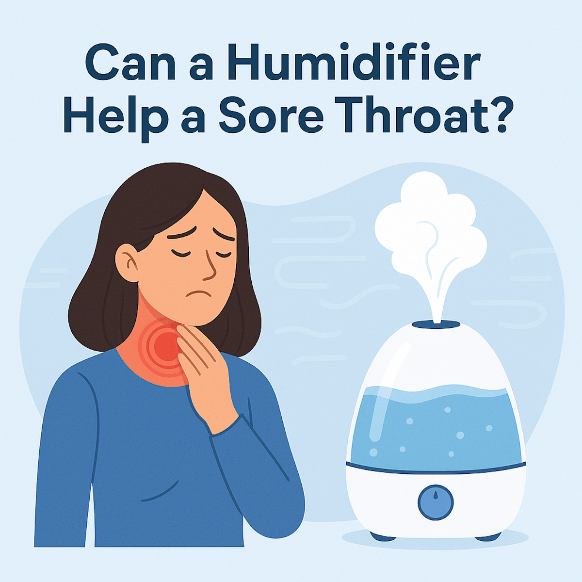 Can a Humidifier Help a Sore Throat Illustration Graphic