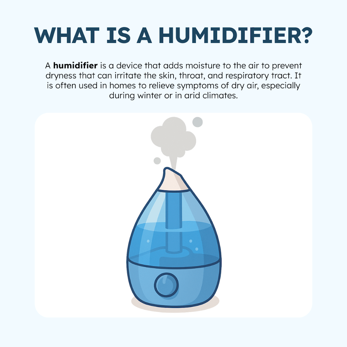 WHAT IS A HUMIDIFIER Illustration Infographic