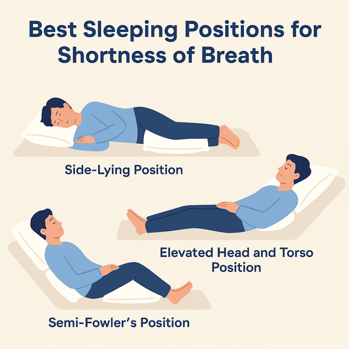 Best Sleeping Positions for Shortness of Breath Illustration