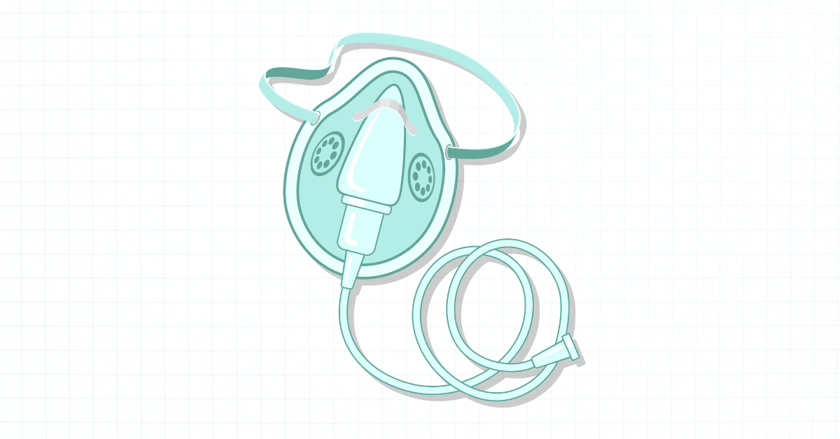 Simple Oxygen Face Mask Vector Illustration
