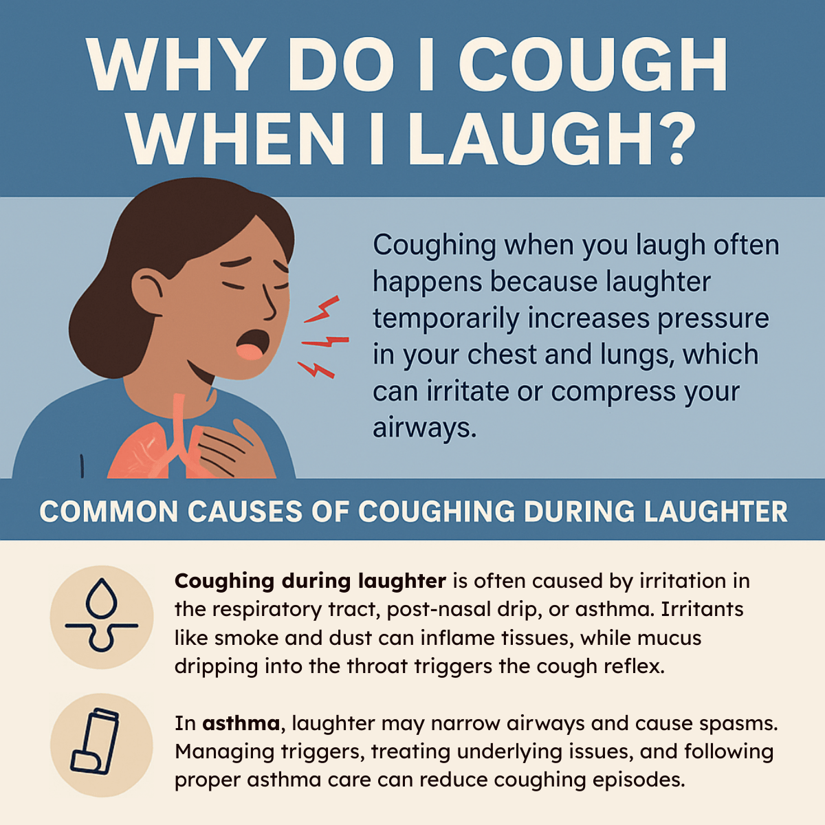 Why Do I Cough When I Laugh Illustration Infographic