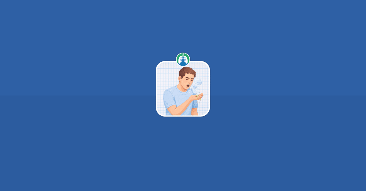 Coughing Up Phlegm but Not Sick Vector Image Coughing Up Phlegm but Not Sick Vector Image