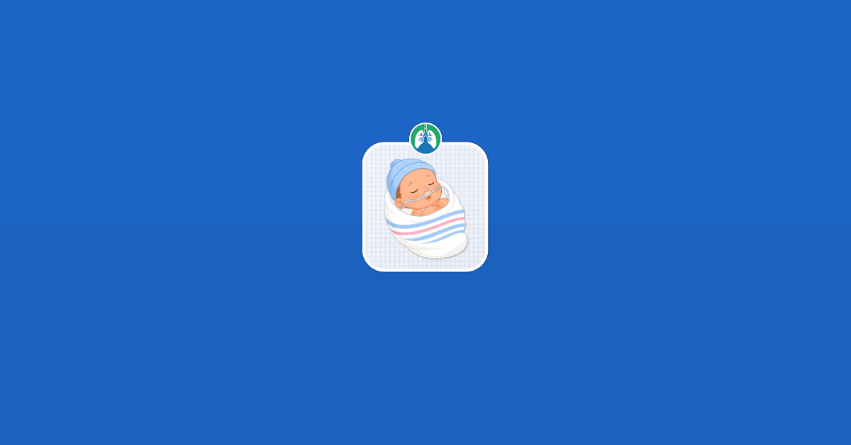 Neonatal Respiratory Distress Syndrome (RDS) Illustration Vector