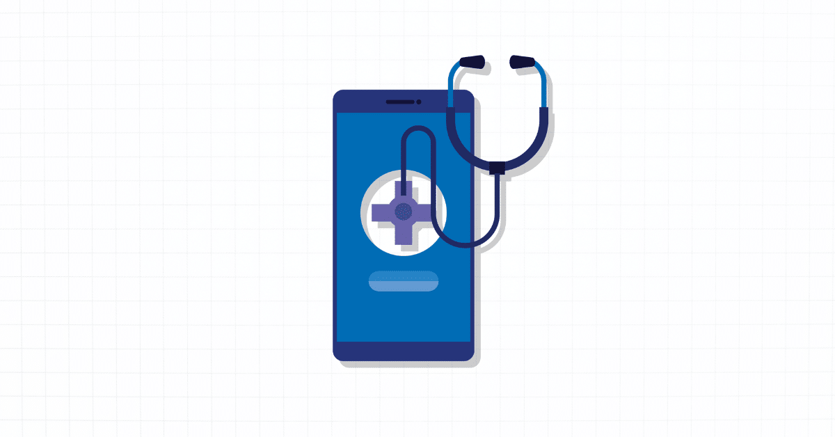 Digital electronic stethoscope vector illustration