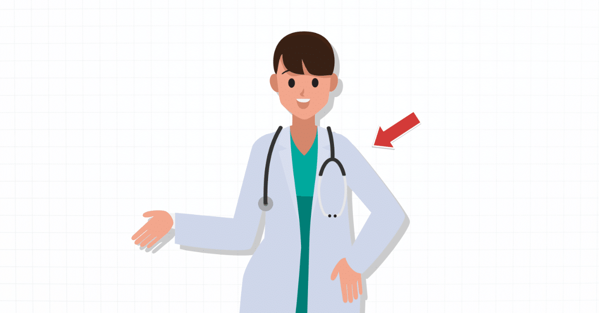 Nurse wearing a scrub jacket vector illustration