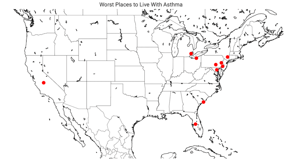 Top 10 Best and Worst Places to Live with Asthma (2026)