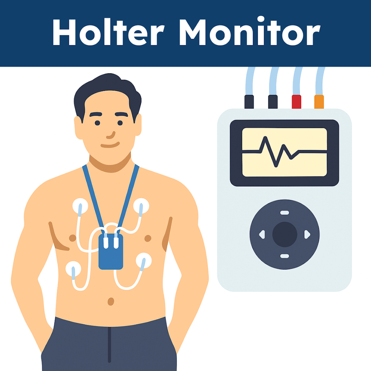 Holter Monitor Illustration Vector Graphic