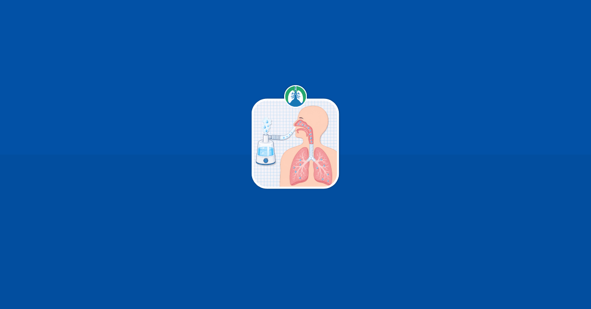 Humidity and Bland Aerosol Therapy in Respiratory Care Vector Humidity and Bland Aerosol Therapy in Respiratory Care Vector