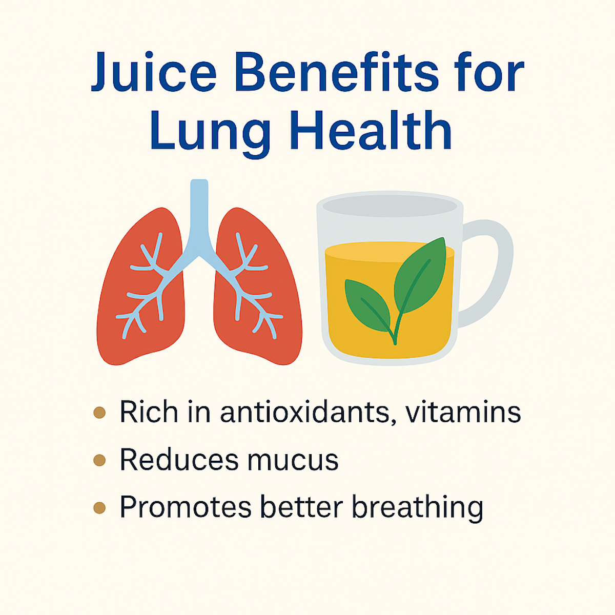 Juice Benefits for Lung Health Illustration