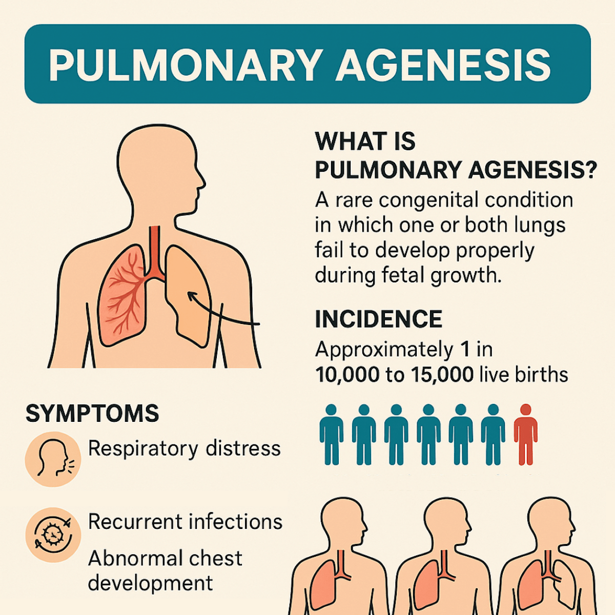 Pulmonary Agenesis Illustration Infographic