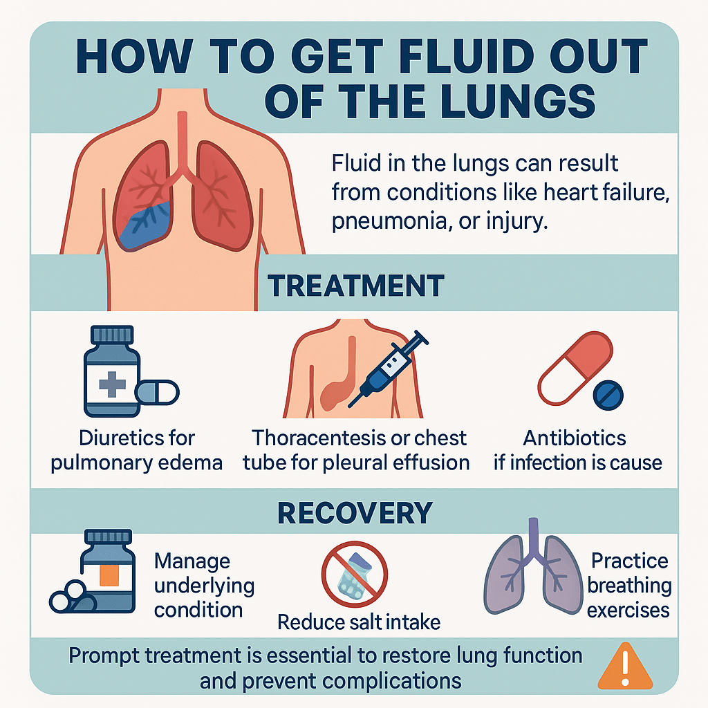 How to Get Fluid Out of the Lungs Illustration Infographic