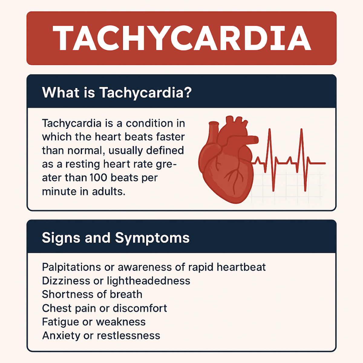 Tachycardia Illustration Infographic