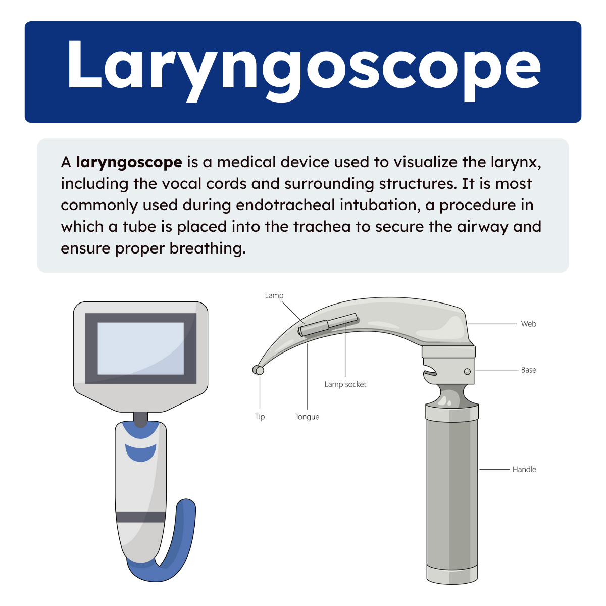 Laryngoscope Illustration Infographic