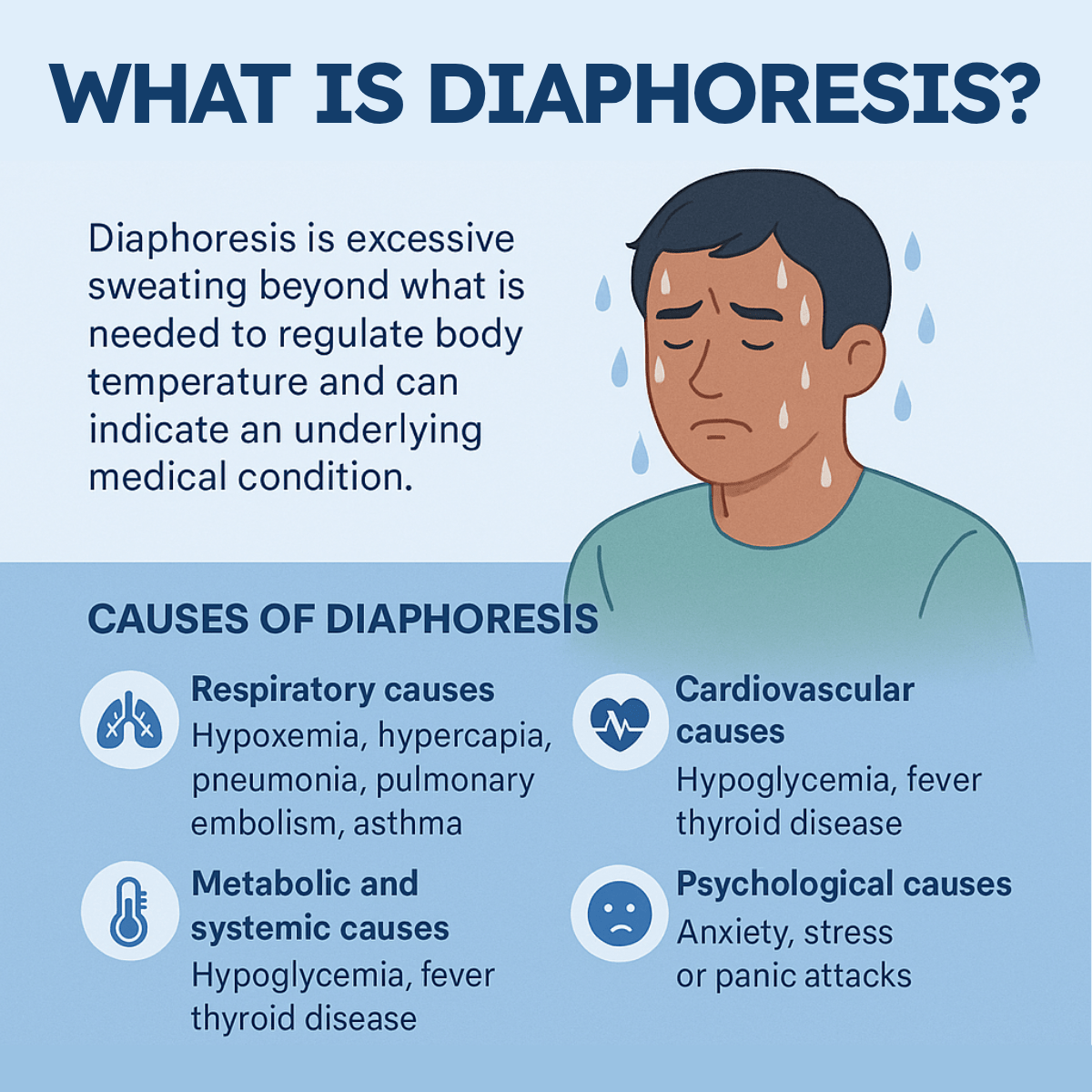WHAT IS DIAPHORESIS Illustration Infographic