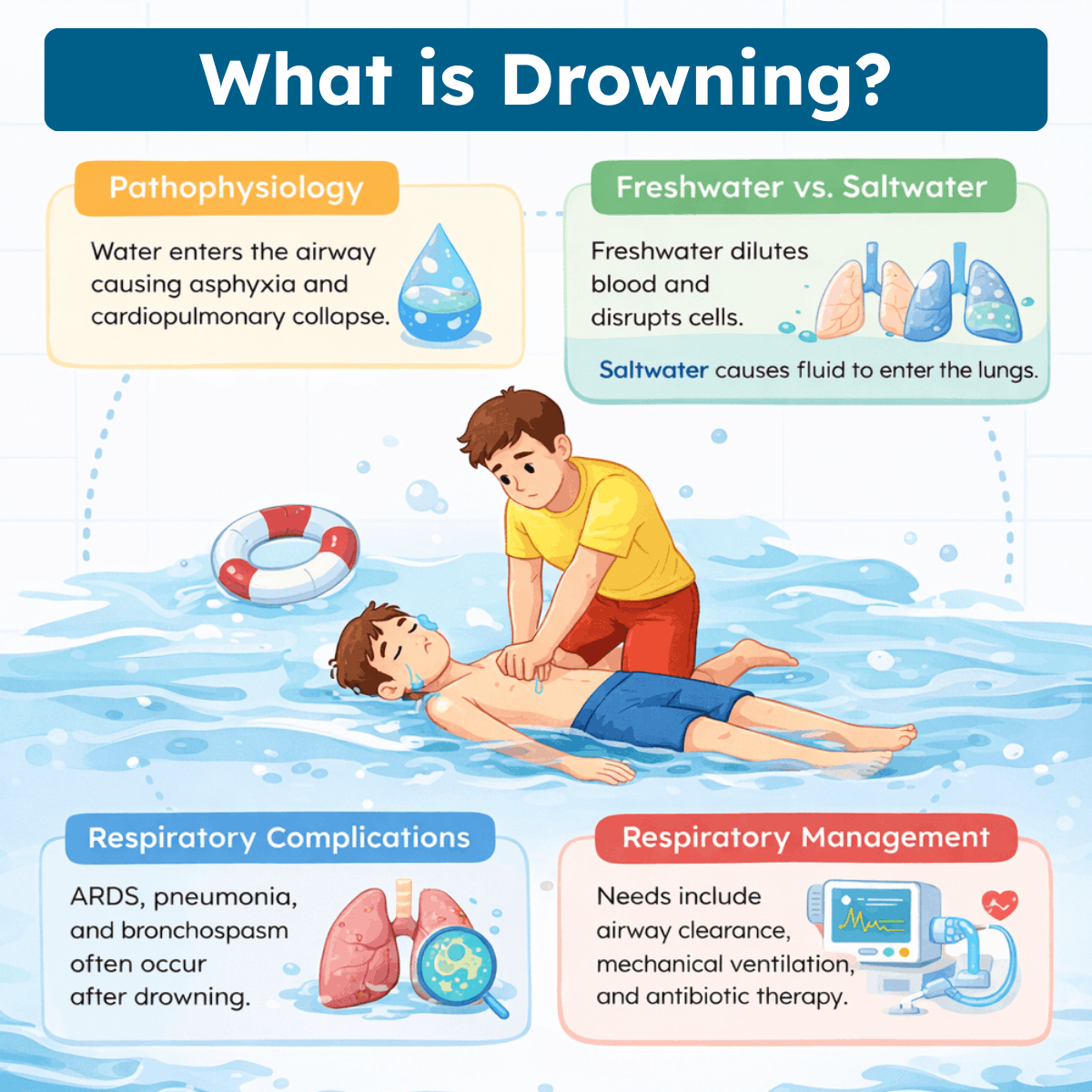 Near Drowning: Pathophysiology and Respiratory Management