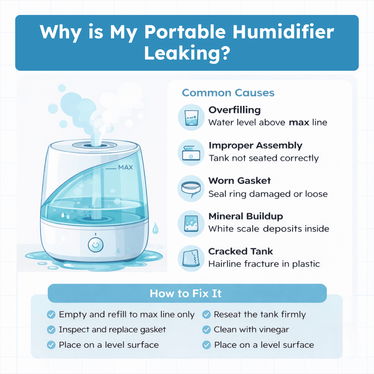 Why is My Portable Humidifier Leaking? (2026)